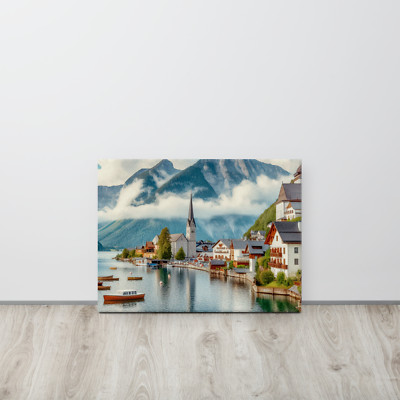 Alpine Lakeside Serenity - Premium textured and fade-resistant canvas
