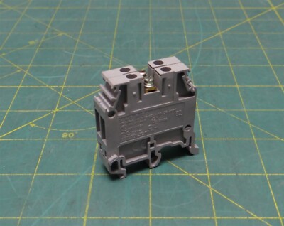 Entrelec M4/6 5116 DIN Rail Mount 2 Bridged Terminal Blocks, 600 Volt, 25 Amp