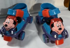 Disney Mickey Mouse Vintage Kids Grow w/Me Roller Skates Adjustable Plastic 1995