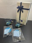 ARC France Clear Glass Mugs & Spoons Enamel Floral Rose & Butterfly Jeweled — photo 5