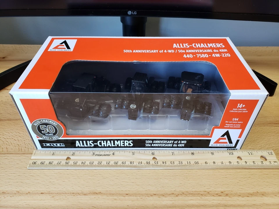 Ertl Allis-Chalmers 440 7580 4W-220 50th Anniversary Diecast 1:64 Black Chase - Image 3 of 4