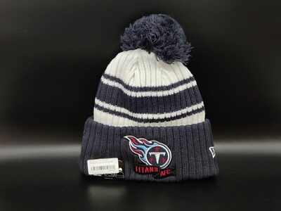 Tennessee Titans Sideline 2022 Chrome New Era Bobble Wollmütze NFL Beanie NEU!