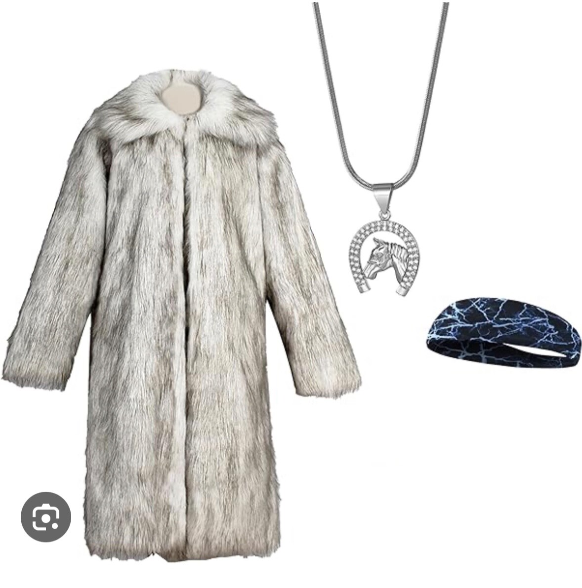 Barbie movie Ken White Fur Coat Full Set costume! nec… - Gem