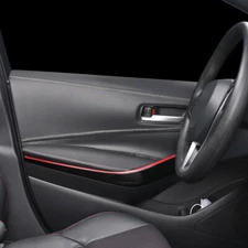 PU Leather Car Door Dashboard Decor Line Strip Sticker Mouldings Accessories 2M