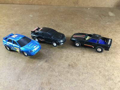 3 Lineltex Slot Cars Black 8 & Blue 5 Subaru, Trans-Am Headlights TESTED