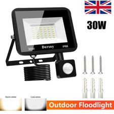 Outdoor 30W LED Floodlight PIR Motion Sensor Garden Lamp Flood Security Lights