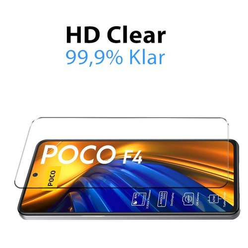 Schutzfolie für Xiaomi Poco F4 Display Schutzglas 2x Kamera folie glas - Bild 6 von 7