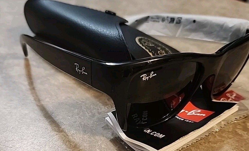 RayBan Polished Black Sunglasses + Case (RB 4194) 53-17-140 NWOT Ray-Ban | Accessories | Rayban Polished Black Sunglasses  main image 4