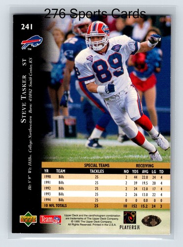 1995 Upper Deck - Steve Tasker #241 - Picture 2 of 2