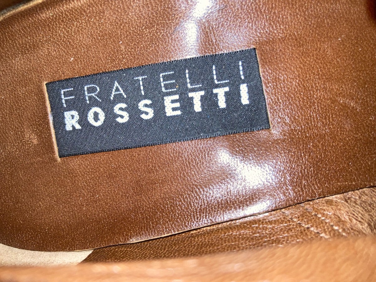 Fratelli Rossetti Men's Brown Lace up Leather Wing Tip Oxfords 9.5