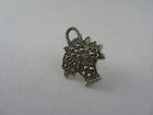 Vintage Marcasite Flower Basket Brooch Pin Silver Tone Floral Jewelry Art Deco