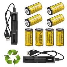 2800mah Batteries CR123A 16340 Rechargeable Lithium Battery for Security Camera