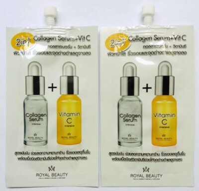 2in1 Collagen Serum + Vit C High Penetrating Formula, 2x8g  ROYAL BEAUTY
