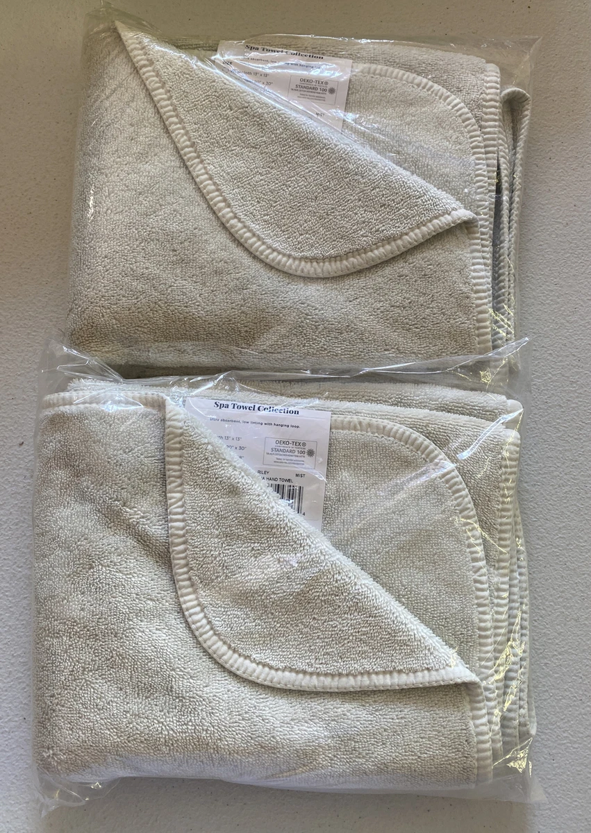 Riley Spa Towel Collection Set Of 2 Hand Towels, 100% Cotton, 20x30”, Mist  👍👍