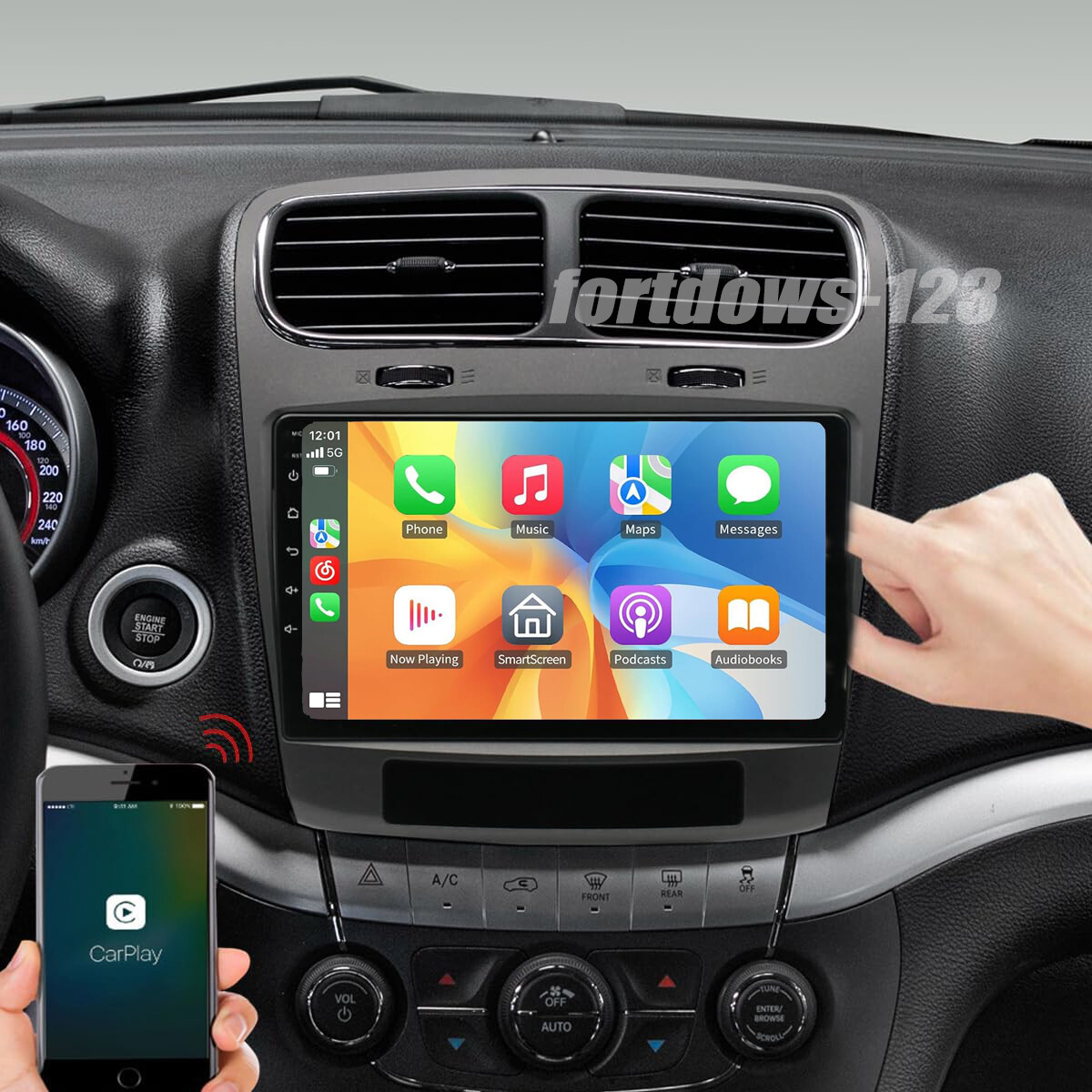 9 inch Stereo For Dodge Journey 2011-2019 Android Navigation Car Gps Tesla Style