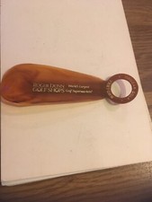 Vintage Advertising Shoe horn- Roger Dunn Golf Shops, Faux Tortoise
