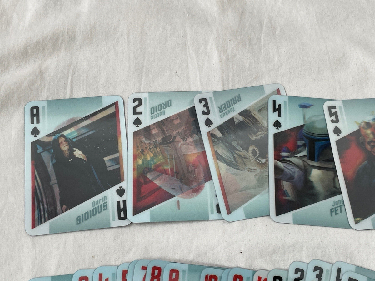 star wars holographic playing cards Star Wars 3D Holographic Playing Cards In Tin Case 2011 Complete Cartamundi