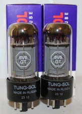 Matched Pair Tung Sol 6V6GT tubes, Brand New in Box !