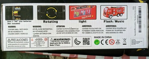 Flashing 4D Lights Electric Fire Truck Kids Toy Real Siren Sounds Bright NEW - Picture 4 of 5