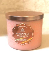 BATH & BODY WORKS PINEAPPLE PANCAKES CANDLE  3 WICK SCENTED 14.5 OZ LARGE SEPT