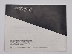 Kings of the Beach Original Manual (Nintendo | NES) (Authentic) - 1990