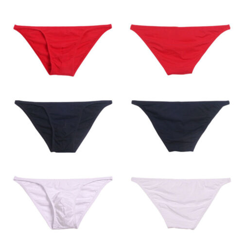 Mens Sexy Underwear Tanga Briefs Striped Low Waist U Pouch Bikinis Underpants US - Picture 6 of 32