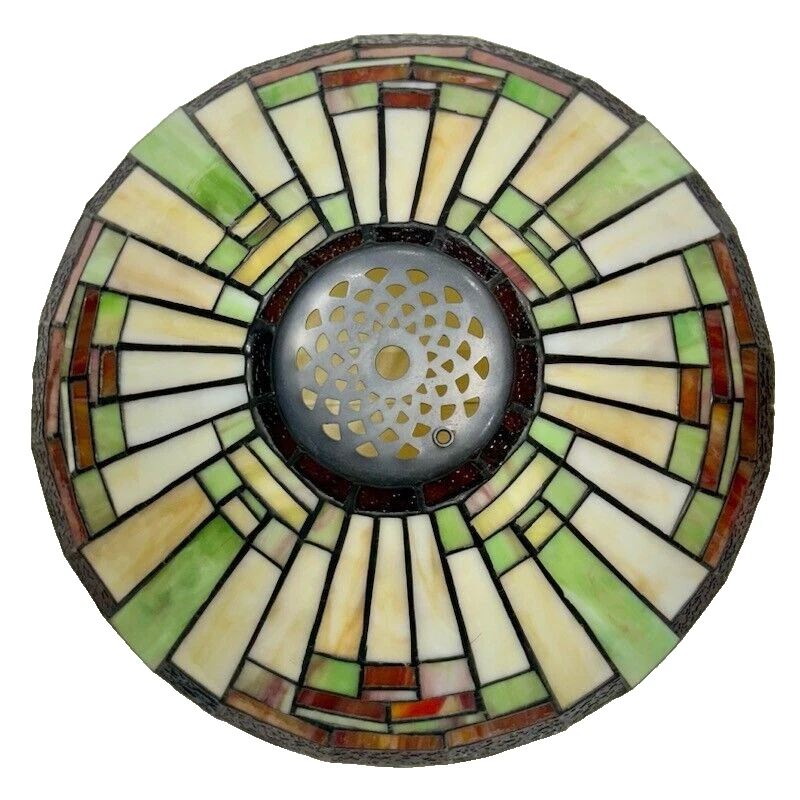 Pantalla de vidrio estilo misión Emerson Tiffany vintage solo de un kit de luces LK32 Foto 2 de 4