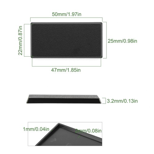 Evemodel 25mmX50mm Rectangle Bases Plastic Black for Table Game Wargames MB2550 - Picture 2 of 6