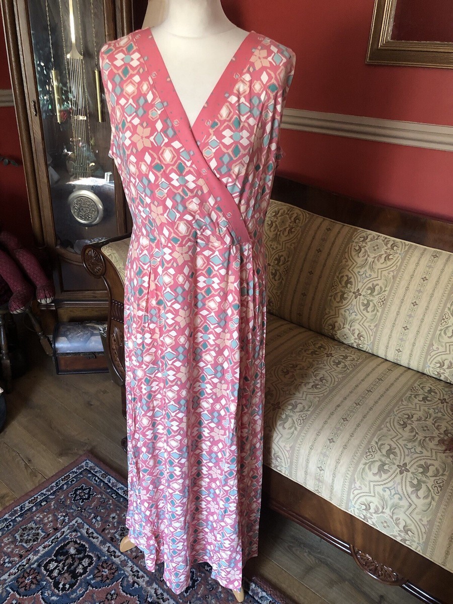 White Stuff Avery Jersey Maxi Dress Stylish Print 16 Occasion Wedding Pretty