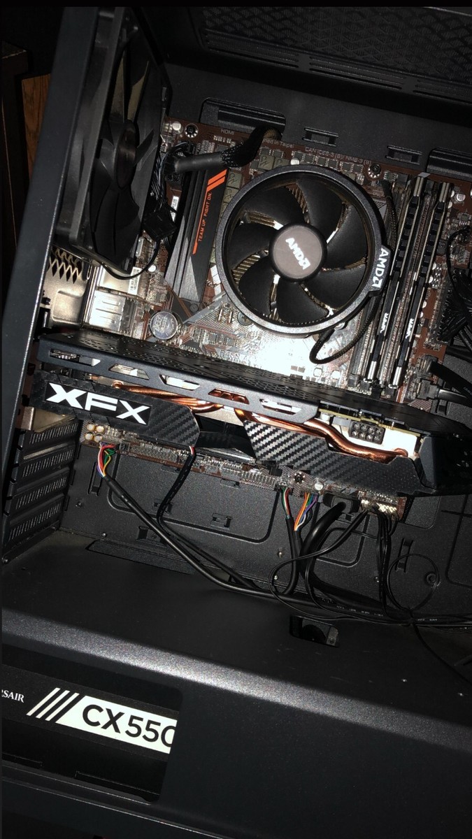 Gaming PC ( 1TB SSD, AMD Ryzen 5 3600X, Desktop -BLACK W/ MONITOR