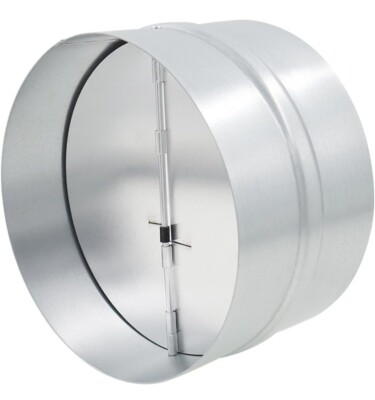 9.84'' 1PC Backdraft Damper for Straight -Flex Duct Bathroom Exhaust Fan Airflow