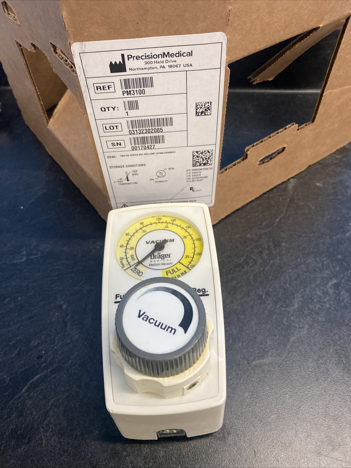 Precision Medical PM3100 Series Continuous vacuum regulator. NEW eBay