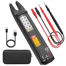 Dc Ac Clamp Meter Open Jaw Smart Digital Multimeter Tester Rechargeable With Tru