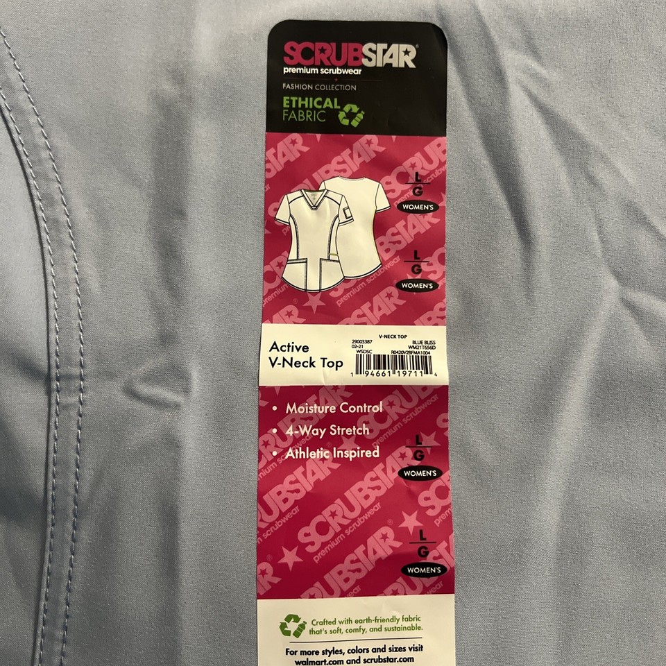 Scrubstar Premium Ethical Fabric Solid Color Women's VNeck Medical