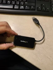 StarTech Portable 4 Port SuperSpeed Mini USB 3.0 Hub -  Black ST46300MINU3B