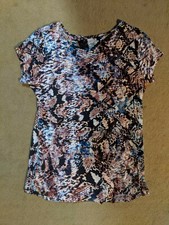 Simply Vera Wang Abstract Cap Sleeve Size Small S Rayon EUC
