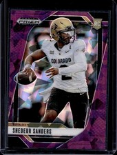2025 Panini Prizm Draft Picks Shedeur Sanders RC Purple Ice #/199 Buffaloes