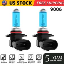 9006 Hb4 Halogen Headlight Super Bright Bulbs Kit White 6000k Low Beam 2pcs