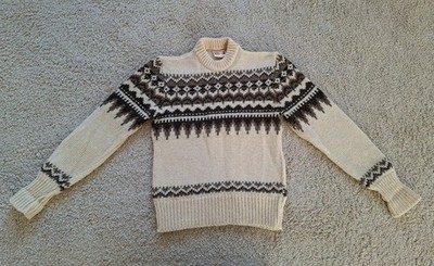 Jeantex Denmark Herren Pullover Gr 50 M Norweger Design 100% Schurwolle