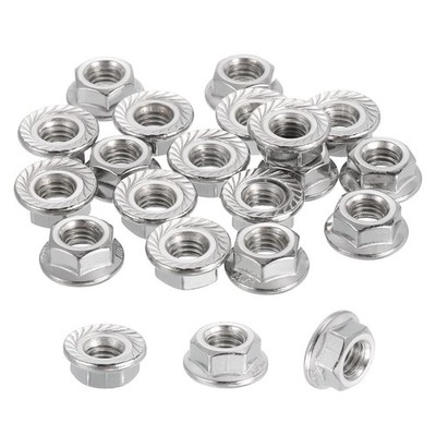 50x M6x1mm Rändelbundmutter, für 316 Edelstahl Sechskantmutter
