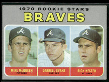 1970 Topps Darrell Evans Rookie Card #621 ~ G-VG ~. rookie card picture