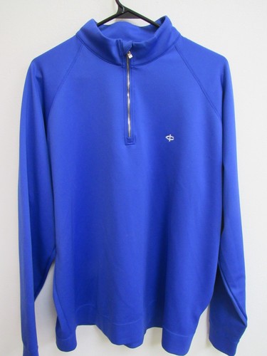 Holderness & Bourne Dry Luxe Performance Tailored Fit Blue 1/4 Zip Pullover XL