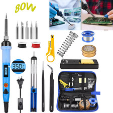 80W Electric Soldering Iron Welding Gun Tool Kit Solder Wire Desoldering Pump US