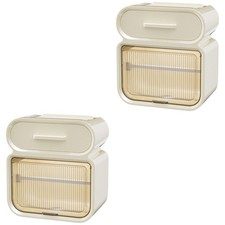 Simple Style Wall Tissue Dispenser Box Reusable PP Bathroom Storage