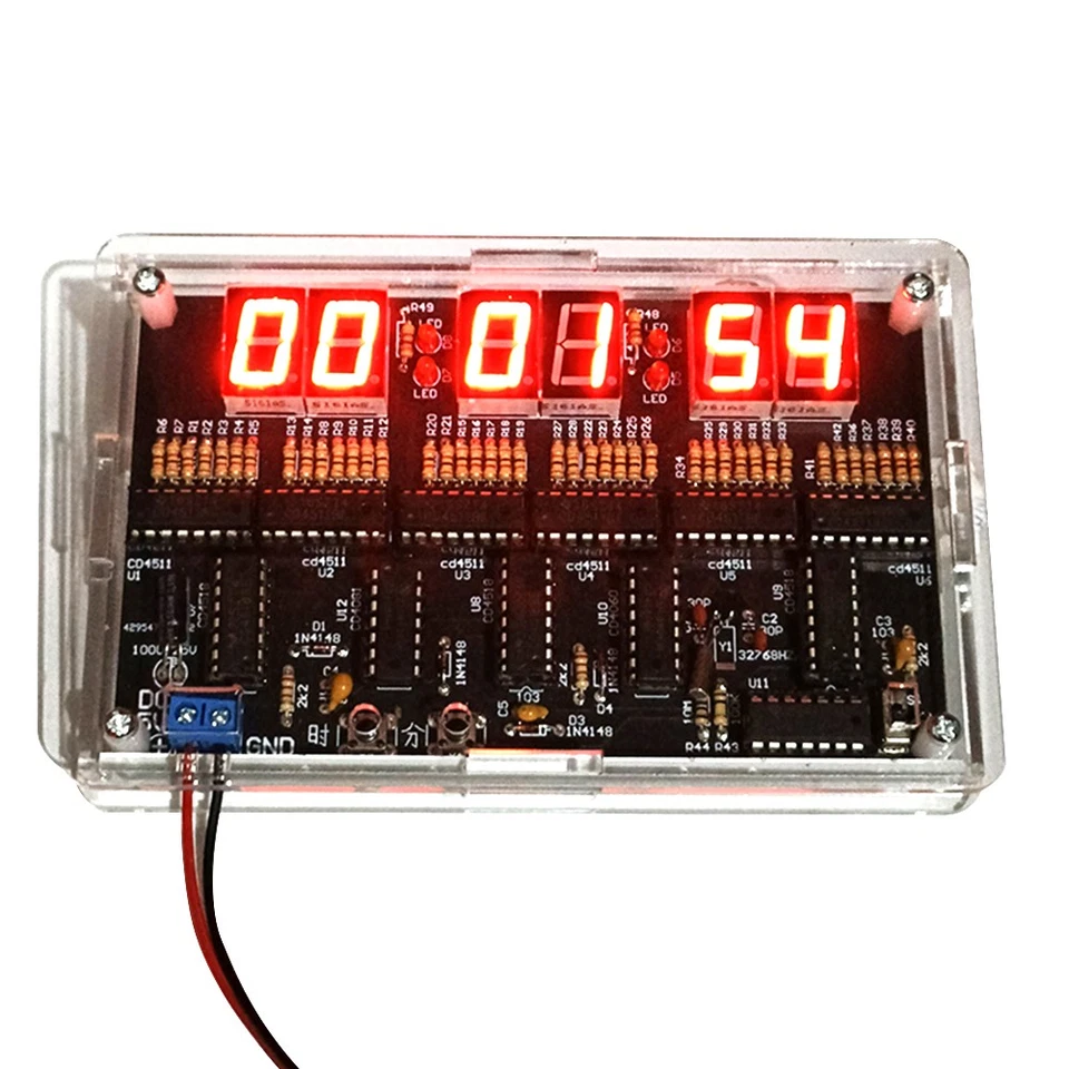 Digital Circuit Clock DIY Electronic Kit Electronic Clock Teaching Kit With Case - Image 4 of 4