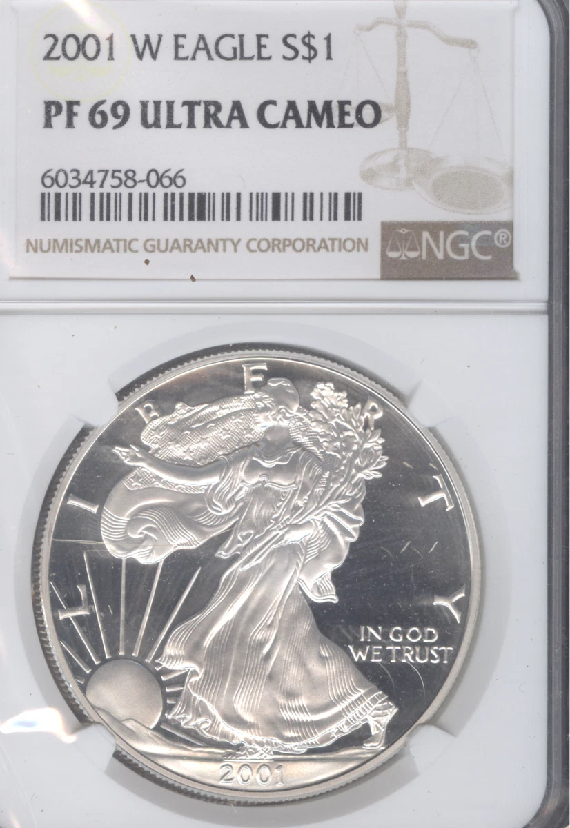 American Eagle PR 69 Graded 2001 Silver Bullion Coins for sale | eBay