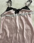 Victoria's Secret Pink Label Adj Straps Chemise Pink Black Lace Trim S/P — photo 6