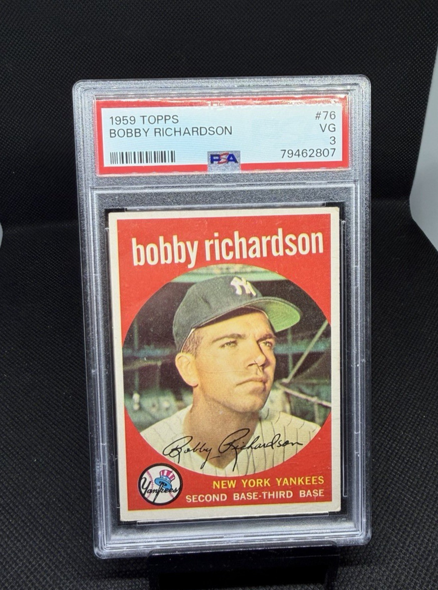 1959 TOPPS BOBBY RICHARDSON PSA 3 VG #76