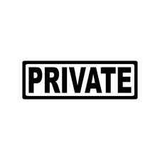 Private Decal Sticker Black Die Cut Vinyl Office Door Signage