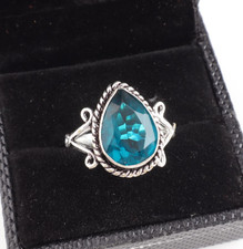 Natural Apatite Gemstone 925 Sterling Silver Ring All Size Anniversary Gift DZ